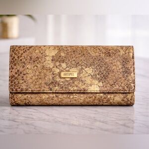 Artipel Gold Cork Long Wallet – Made in Portugal NWT!